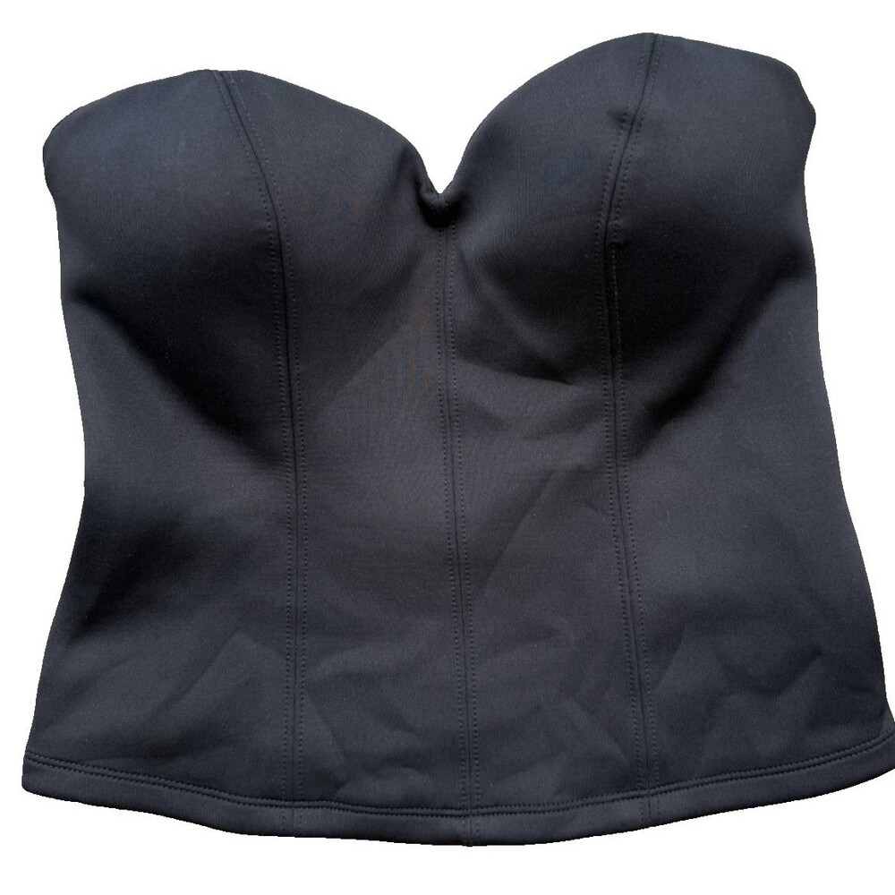 Guess Black Strapless Bustier Corset Top w/ Boning Size S Vintage Y2K Party Boho